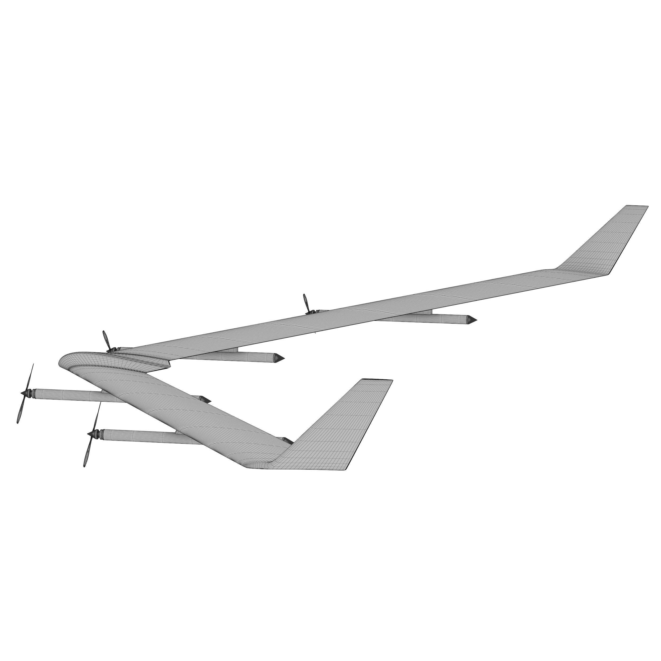 aquila facebbok drone rendering wireframe model